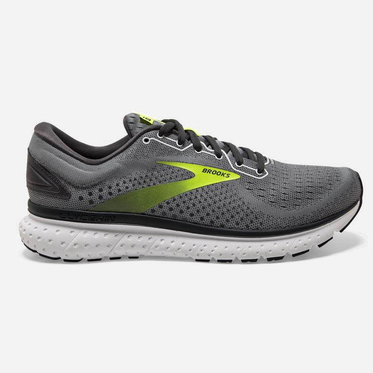 Brooks Glycerin 18 NZ - Men's Road Running Shoes - Primer Grey/Ebony/Nightlife (42597-SGVF)